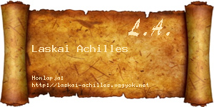 Laskai Achilles névjegykártya